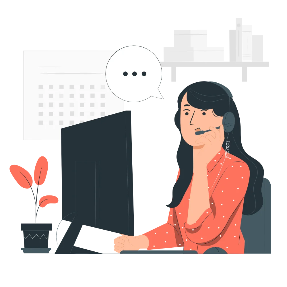 Dedicated technical customer support illustration