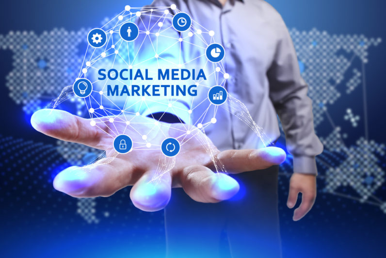 Social media marketing illustration